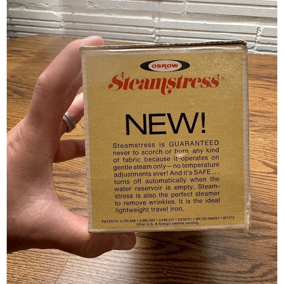 Vintage Osrow Steamstress‎ Lightweight Steamer 1970's In Org. Box - Picture 6 of 14